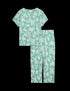 Marks & Spencer "Cotton Rich Printed Cropped Pyjama Set"